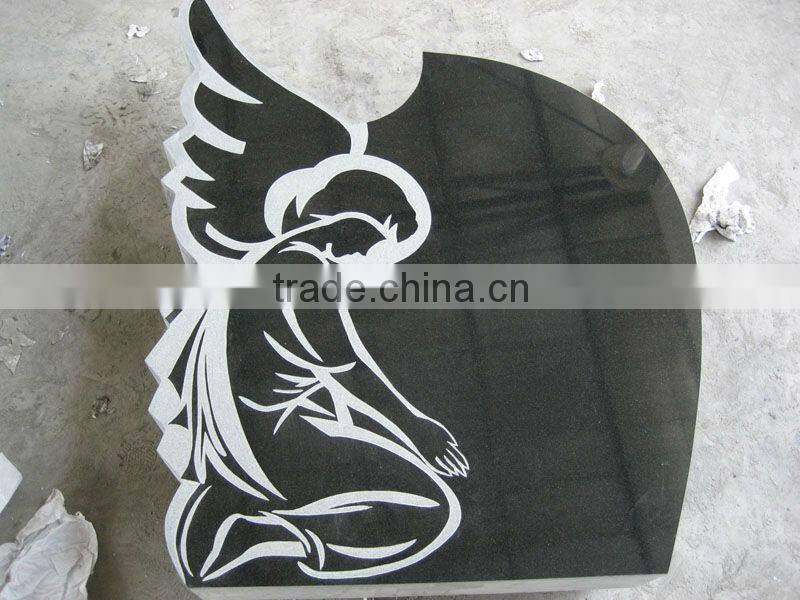 Hebei Black Granite Headstone Design