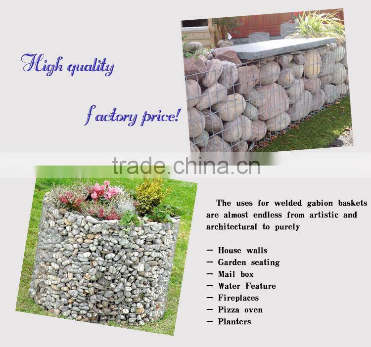 2016 gabion basket /retaining wall design/dimensions sizes for hot sale