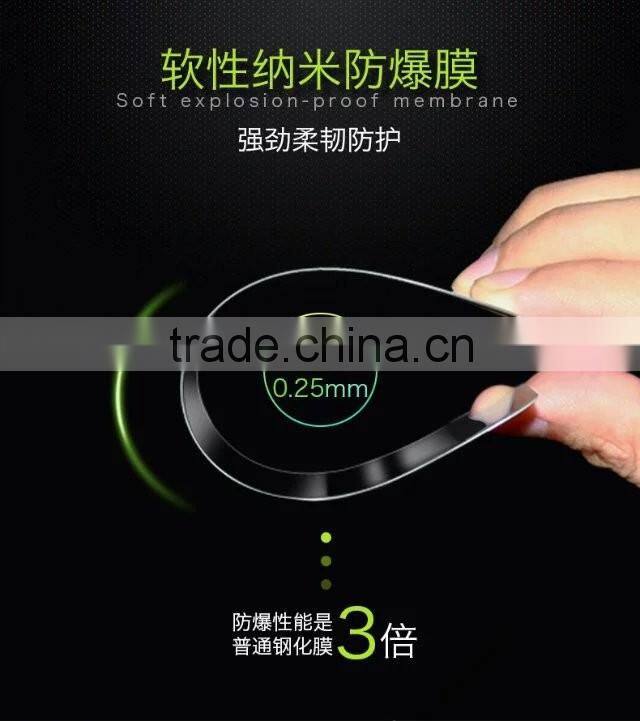 Joyroom ultrathin clear TPU curved case for iphone 6s plus 2in1 9H Soft 0.2mm explosion-proof nano menbrane for iphone 6 plus