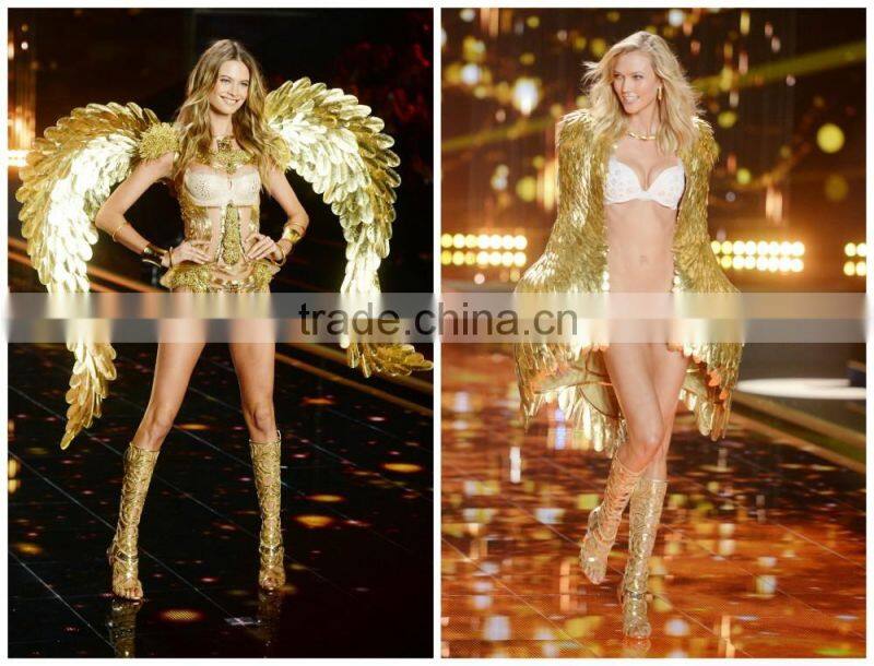 Wholesale Feather Angel Wings With Gold Lridescent For Party Supplies