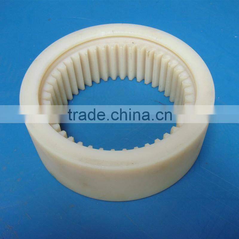 custom CNC machining engineering small plastic nylon PA66 internal ring gear