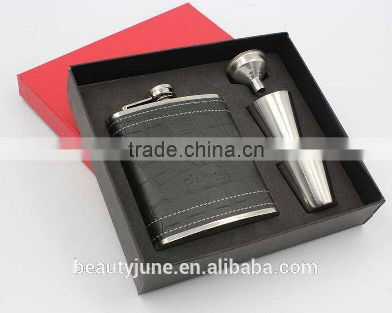 lead whiskey glass whisky Wine Pot Bottle Gift black flask gift items hip flask gift set engraving