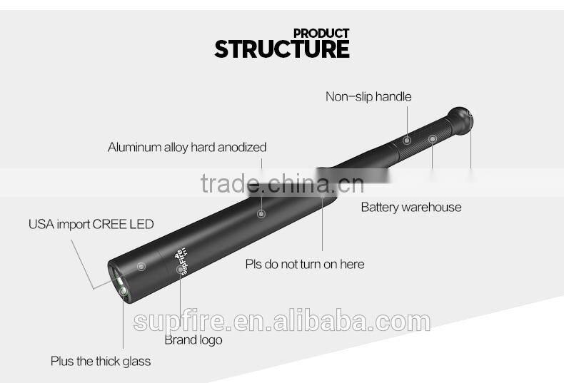 Newest compact torch high power rechargeable led flashlight