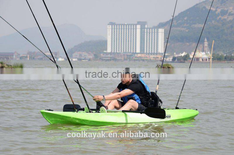 single fishing canoe kajak with rudder and pedal from cool kayak