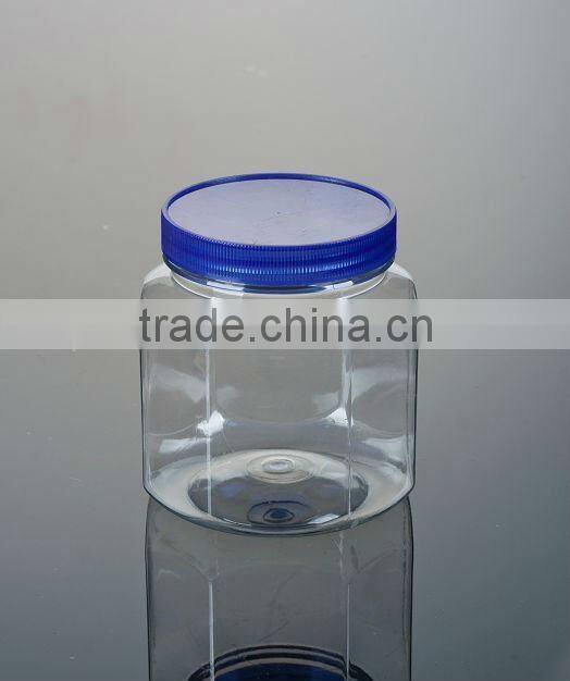 900ml octagon plastic clear bottle packaging for honey jar,candy jars