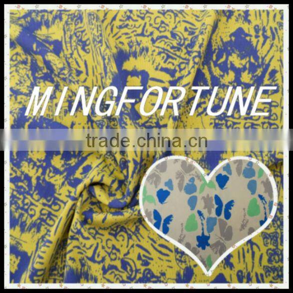 blue rose nylon spandex swimwear digital printing fabric