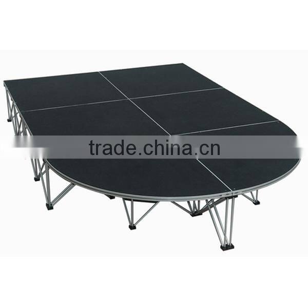 Easy set up aluminum portable stage podium for keyboard/music insturment