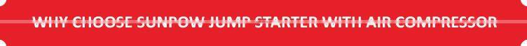 SUNPOW OEM portable jump starter with air compressor