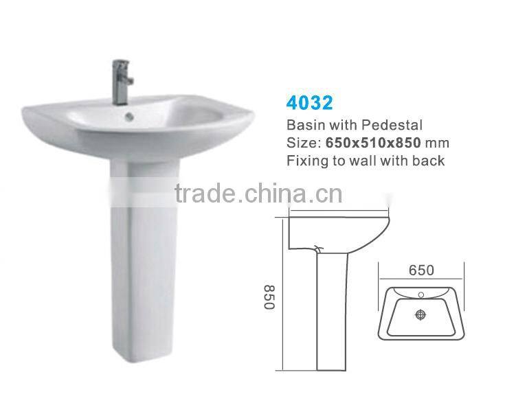 made in china bathroom design Ceramic Pedestal Basin
