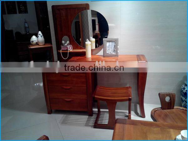 dresser table with mirror / luxury whole solid phoebe wood furniture / multifunctional antique bedroom furniture 3101
