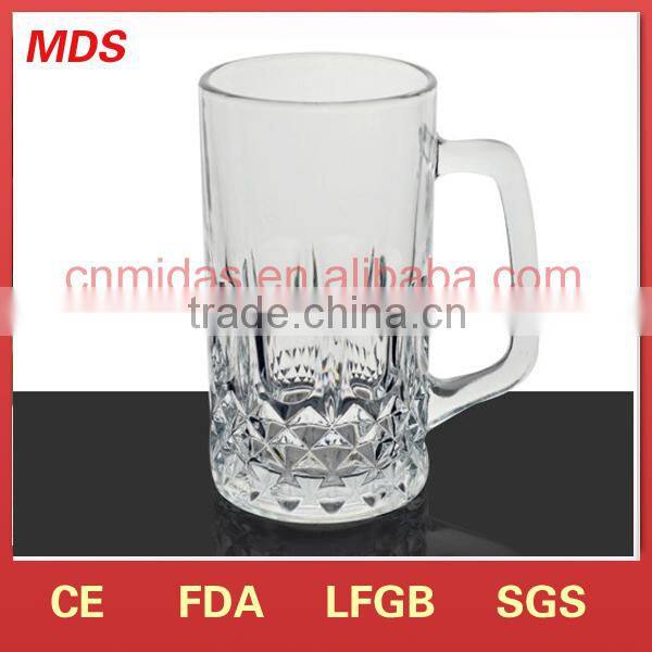 Attractive price glass beer mugs with handles