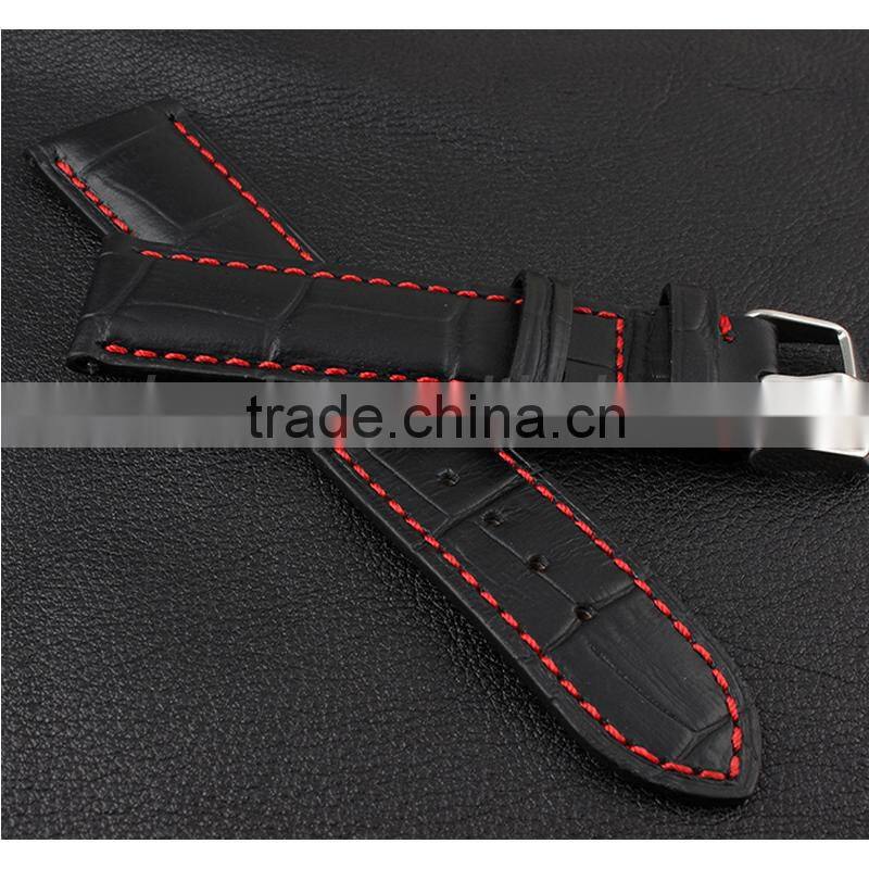 2015 Fashion Croco grain calf leather watch band leather watch strap 18mm 19mm 20mm 21mm 22mm