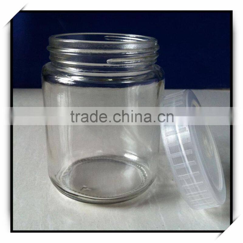 wholesale cheap tissue culture glass jar with plastic lid 240ml 350ml 600ml