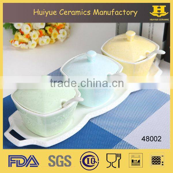 ceramic salt and sugar canister, spice jar, spice canister