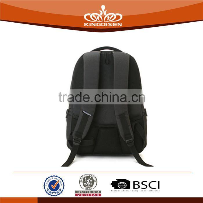 Black Nylon Laptop Backpack With Logo