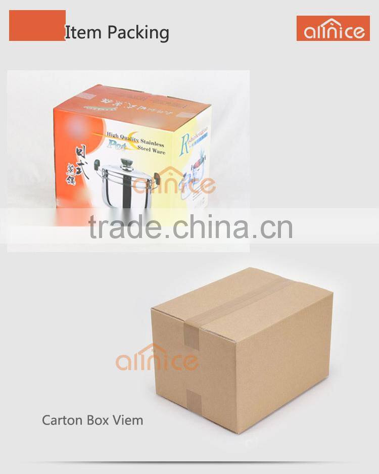 Allnice- Korea design ss201 single layer steamer pot with steamer insert and vented lid