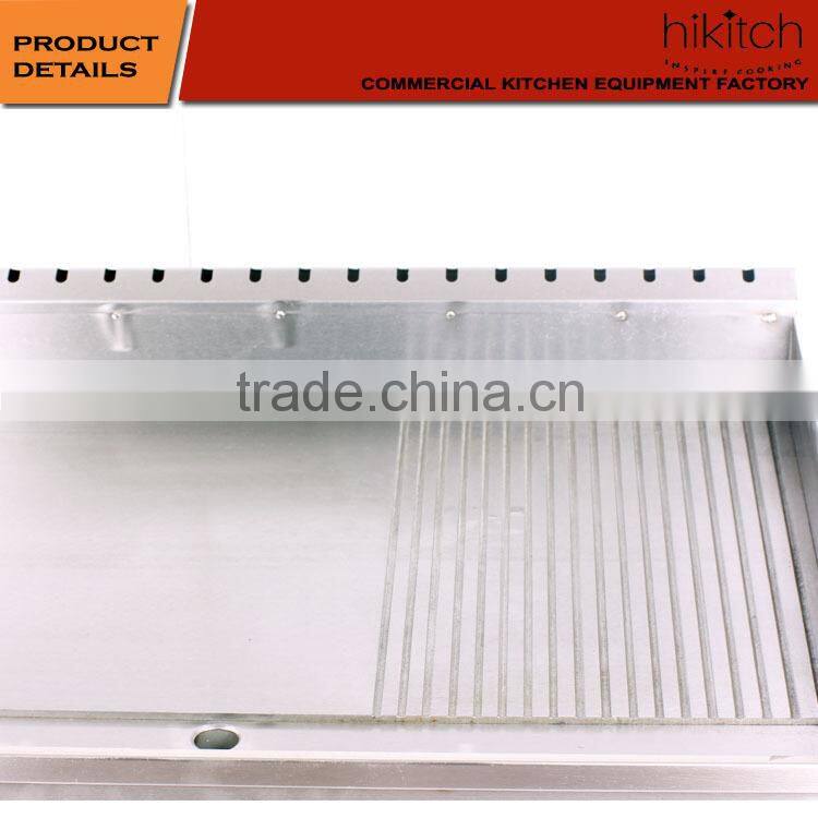 commercial equipment for restaurant gas half griddle and half grill