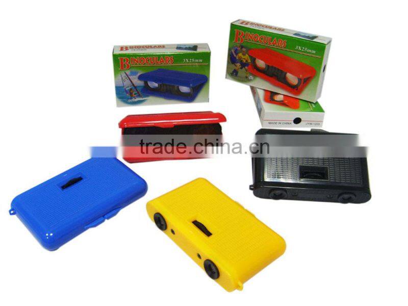 3x25 cassette toy binoculars/kids binoculars toy binoculars plastic binoculars