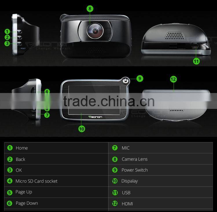 EONON R0007 2.7 inch Screen 1080P Wireless HD DVR Car Drive Recorder with WiFi function