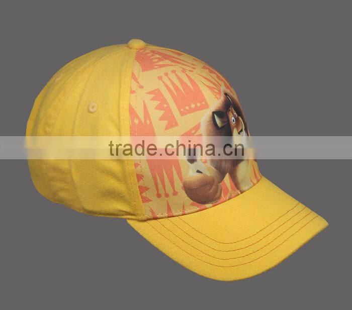 CUSTOM COTTON EMBROIDERY KID'S CAP CHILDREN CAP WITH PU PATCH AND EMBROIDERY BRIM