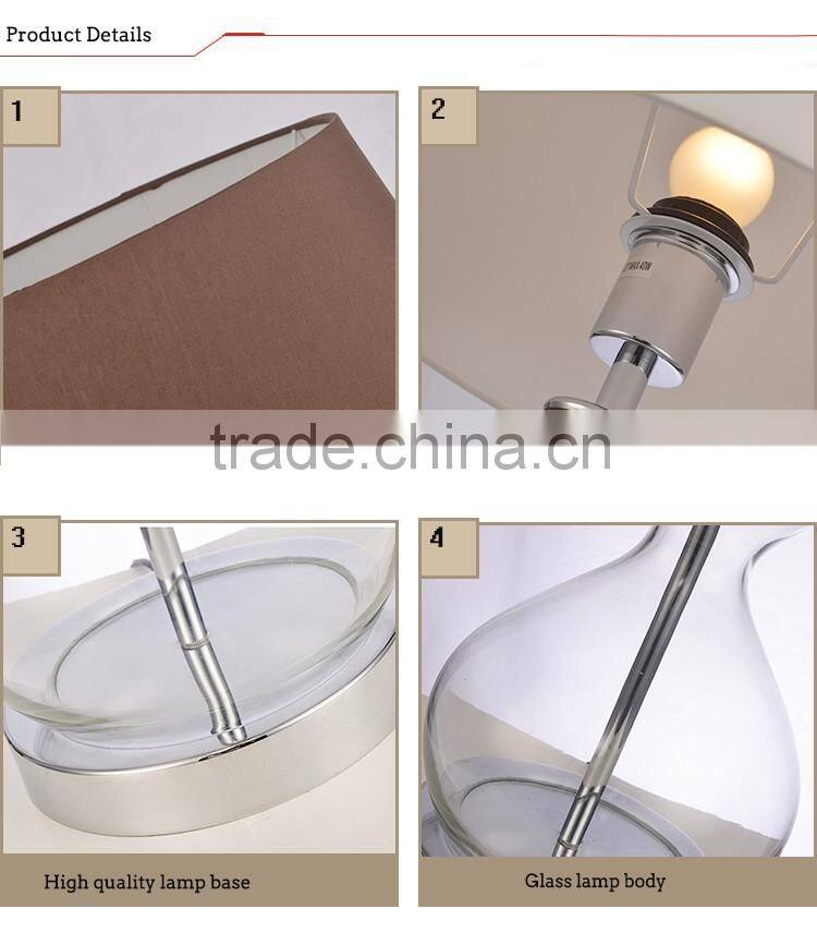 Ornament home decorative table lamp with fabric lampshape made in china, simple table lamp