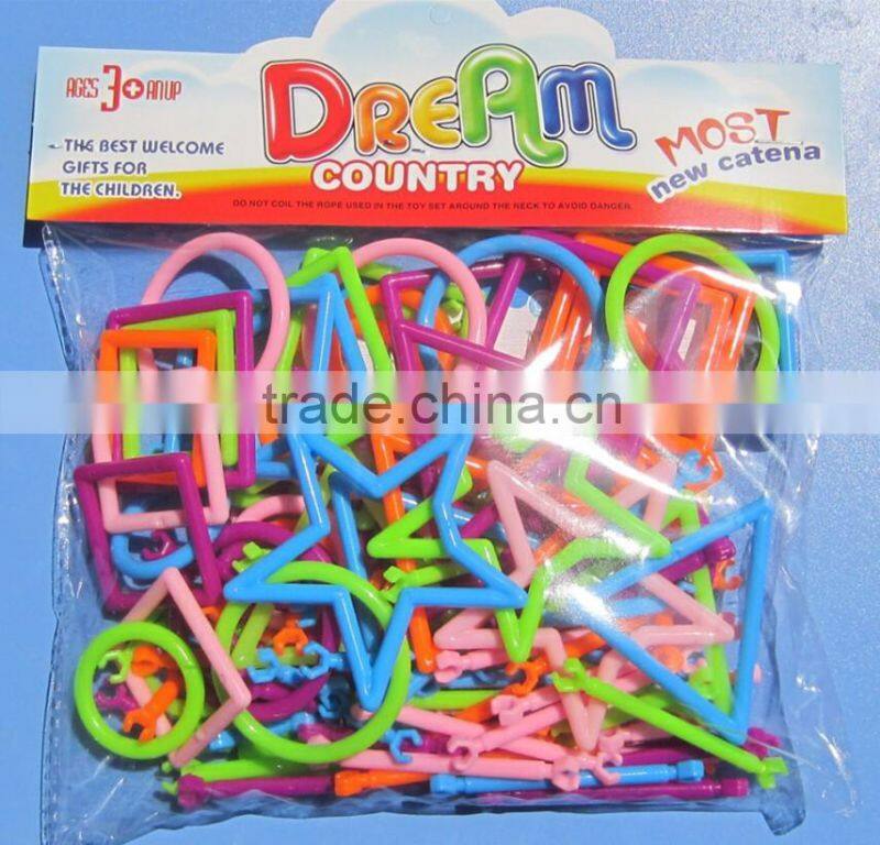 Newly intelligent diy plastic kid toy building block smart stick