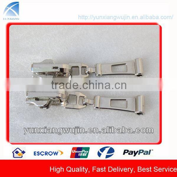 CD6889 Custom Engraving Satin Nickel Metal Zipper Slider for Jackets