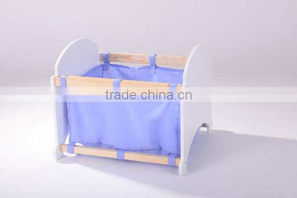 Red Canvas Wood Legs Baby Sleep Cloth Basket