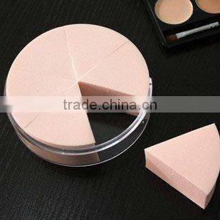pure white ,wedge cosmetic sponge ,non-latex foundation puff