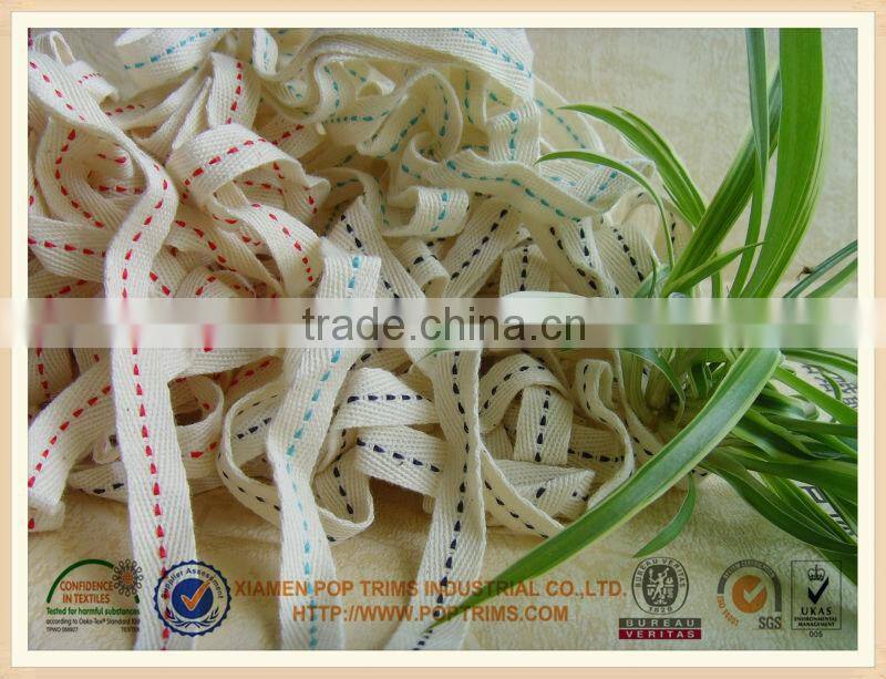 fashion saddle stitch cotton ribbon