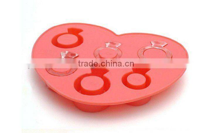 love ring shaped Silicone Ice Cube Tray