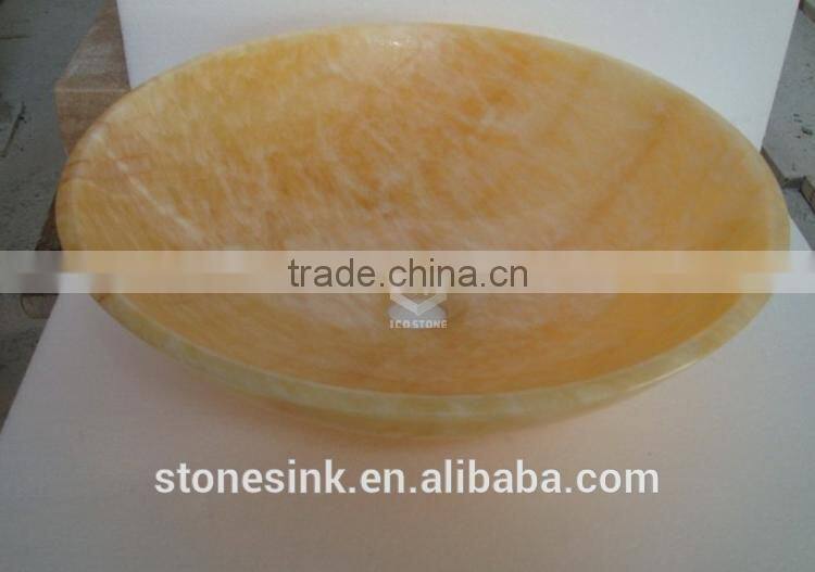 Hot selling marble round onyx basin