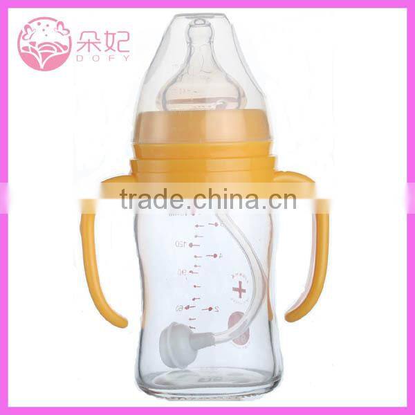 baby soft silicone glass baby bottles