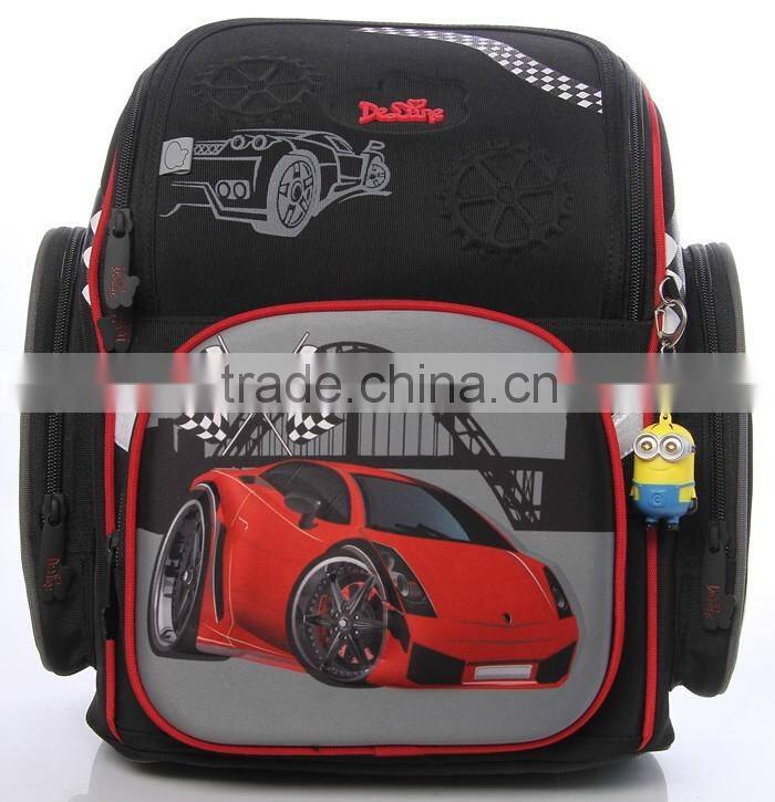 Boy new primary school bag cheap cars print school backpack