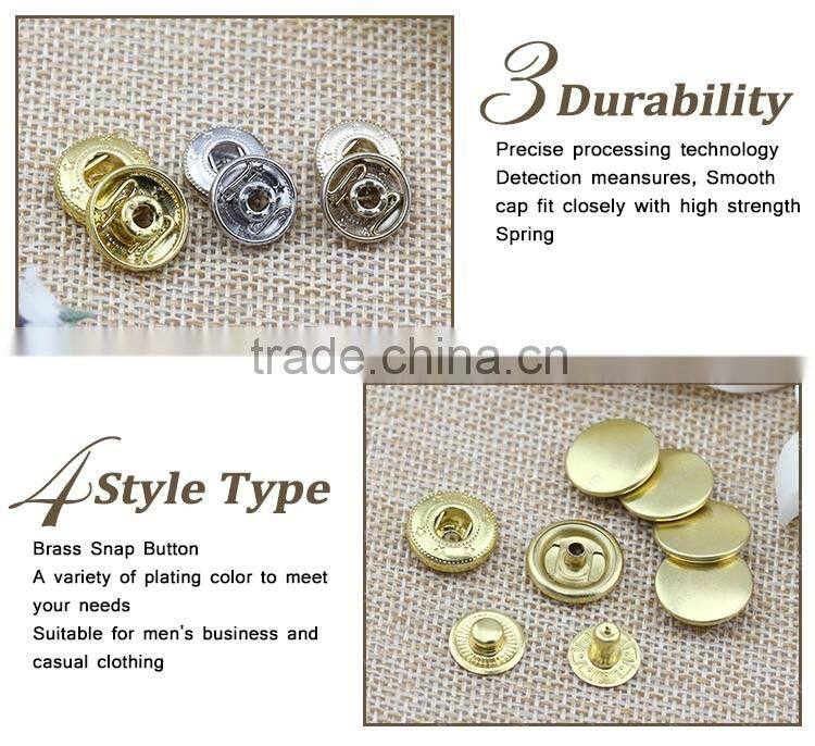 Oeko-tex100 brass tin Metal snap button snaps custom metal button manufacture