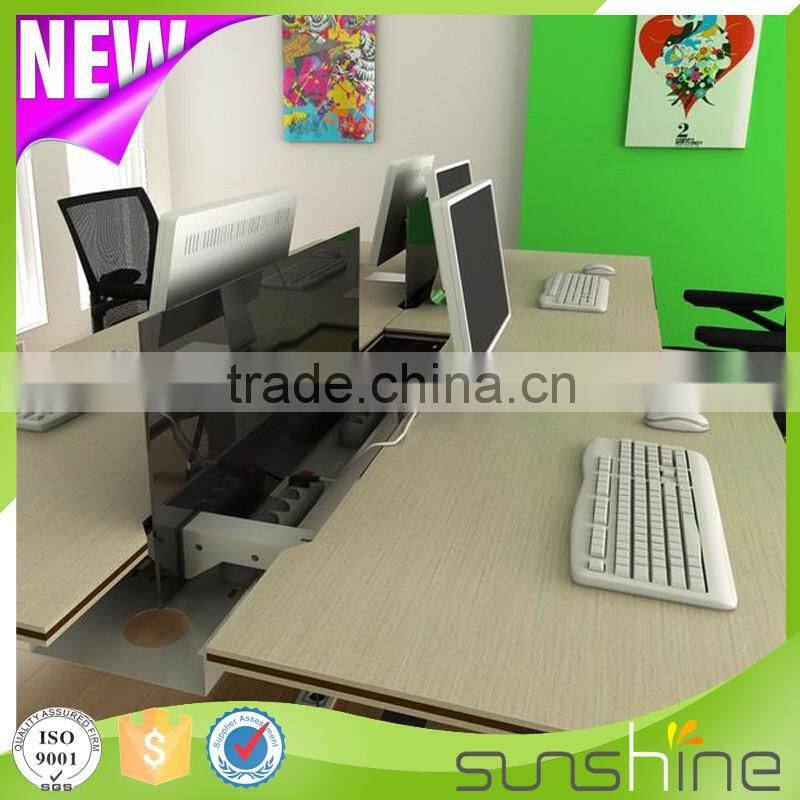 Customized Drawing Design Office Furniture Workstations 4 People Office Desk Factory Price From China
