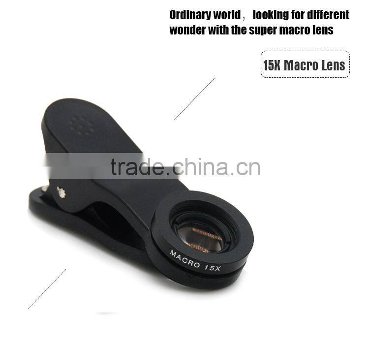 Europe and America hot selling anti-slip clip 198 degree fisheye lens mobile phone camera lens for iPhone Samsung HTC LG Huawei