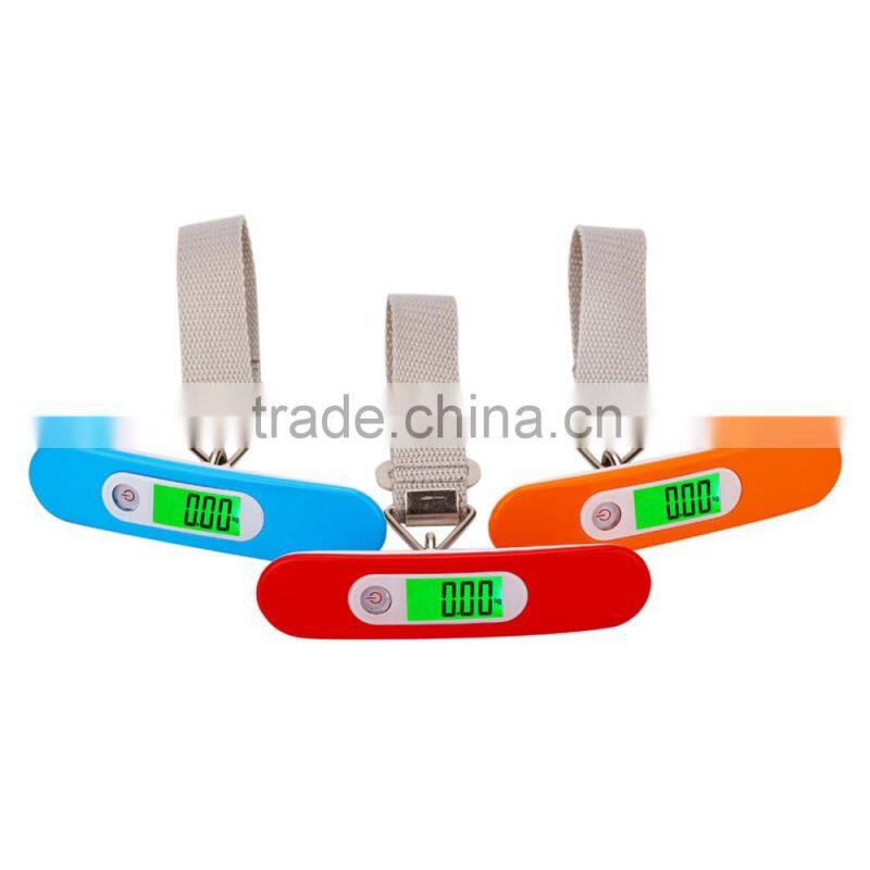 New Design 50kg Stainless steel Digital Hanging Luggage Scale with Belt for Travel Home use and Shopping