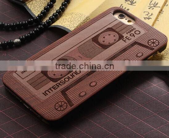 New design Unique Engrave Wood Cell Phone Protective Case For Iphone6s/ Plus