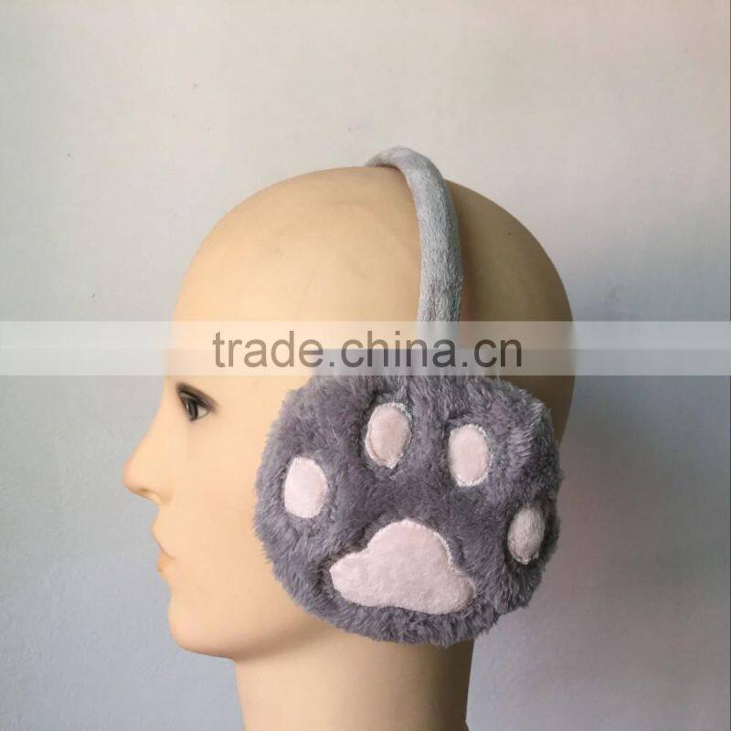Super adorable winter warm plush earmuffs carton earmuff for child