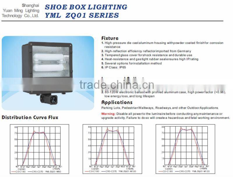 YML Induction shoes box lamp box lighting induction football lighting