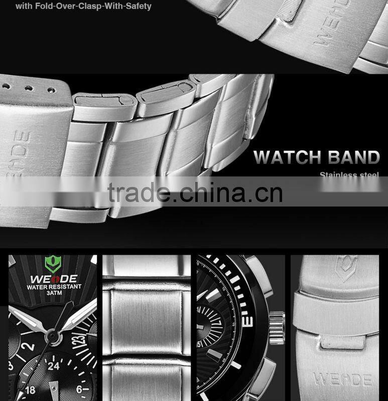 New WEIDE High Quality Sport Watches Original Movement 6 Hands Multi-Functional Quartz Men Watch 24-hour Dispatch WH915