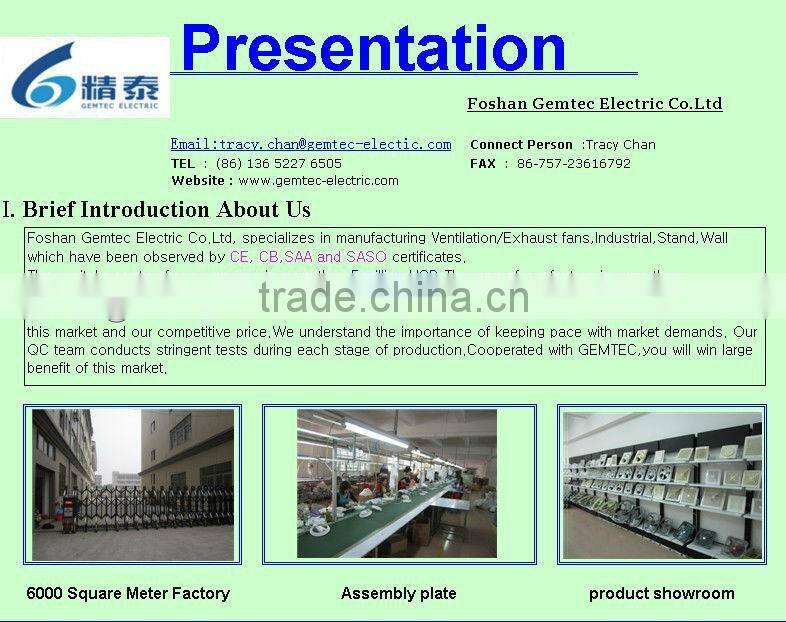 Big size big power front shutter industrial metal exhaust fan