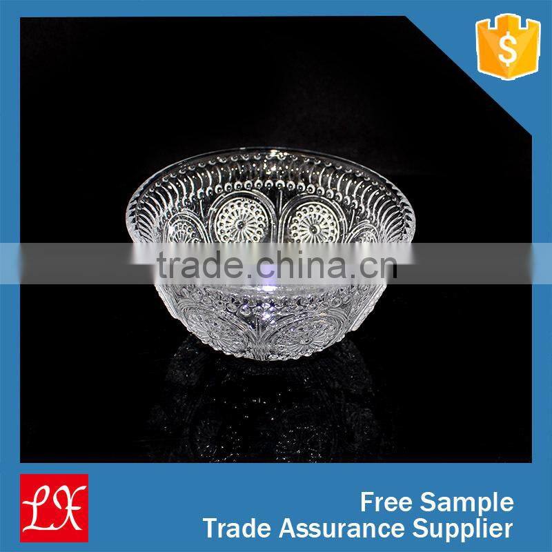 Black spray small beaded glass soup bowl