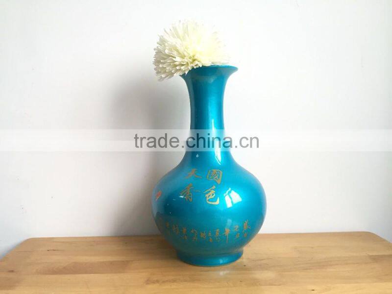 High quality home decor ceramic green vase