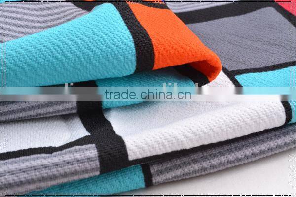 Mulinsen polyester spandex indian block print fabric