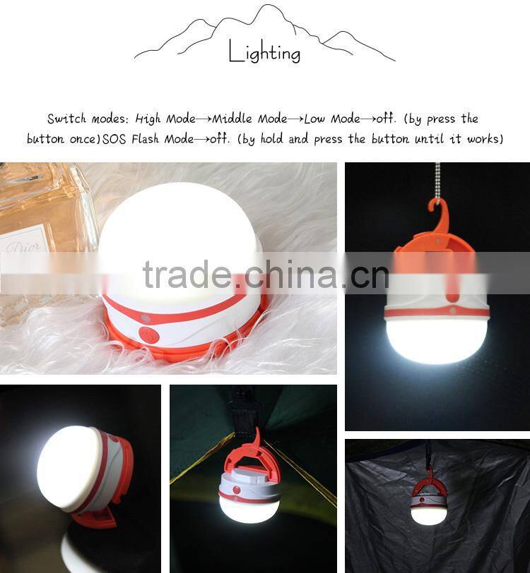 SORBO Wholesale Outdoor Lighting Products Portable Mini LED Lamp Rechargeable Camping Lantern