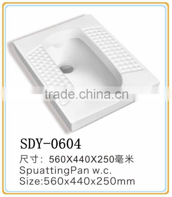 wholesale bathroom squatting pan wc toilet ceramic integrated s-trap wc pan toilet