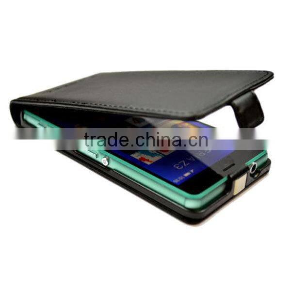 PU leather flip case for Sony Xperia Z3 Compact,pu cover for sony