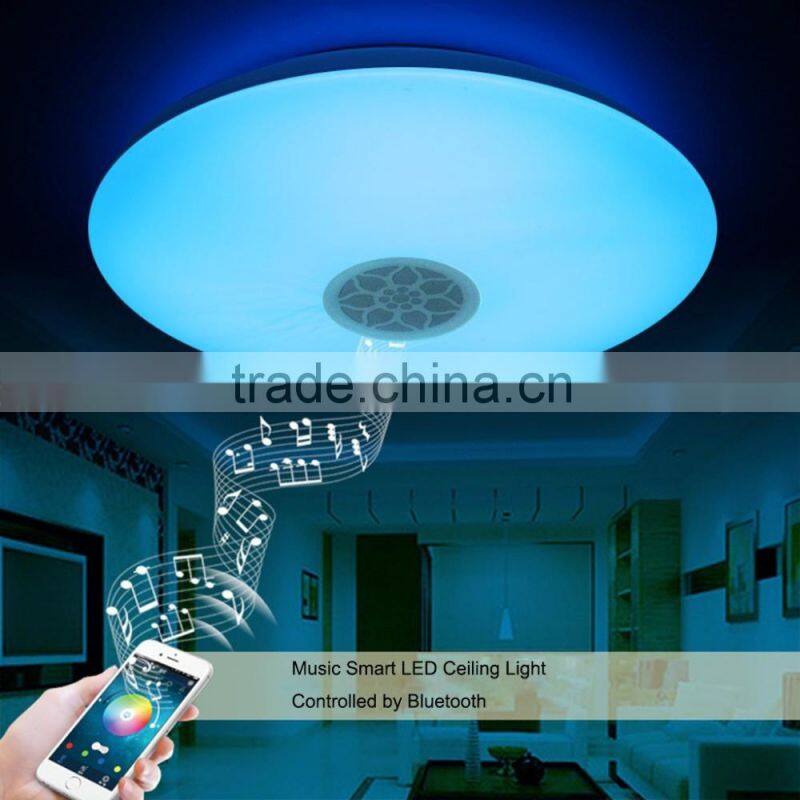 smart phone control led ceiling light music smart ceiling lamp bluetooth speaker music light